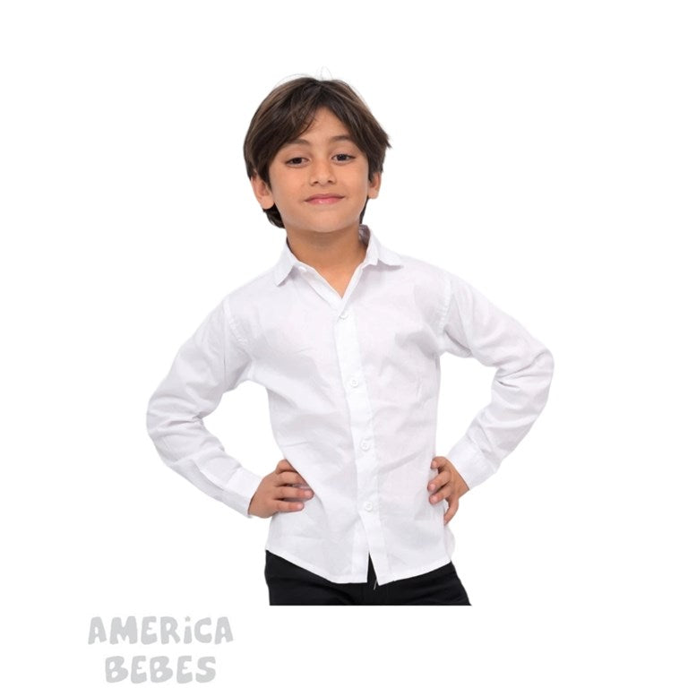 Camisa Manga Larga para Niño - Elegancia y Confort para Cada Ocasión